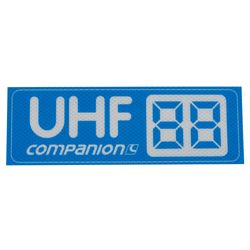 Companion UHF Channel Sticker − Fully customizable to suit each UHF channel