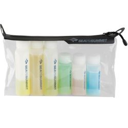 Sea to Summit TPU Clear Zip Pouch with Bottles − Transparent TSA approved pouch with six leakproof bottles